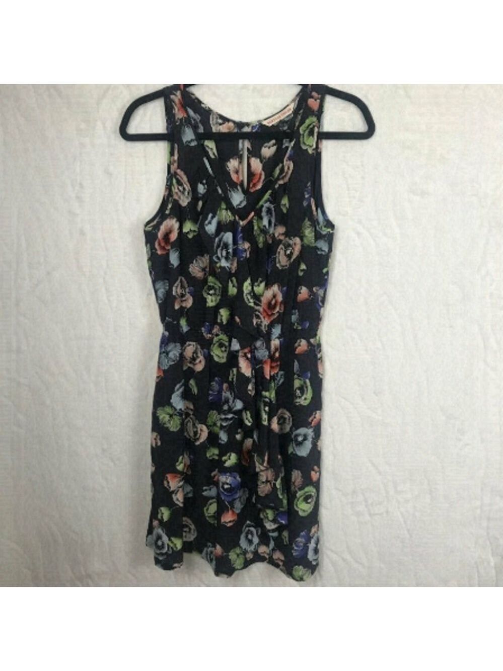 Rebecca Taylor - Beautiful Floral With Ruffles 100% Silk Dress Size 8